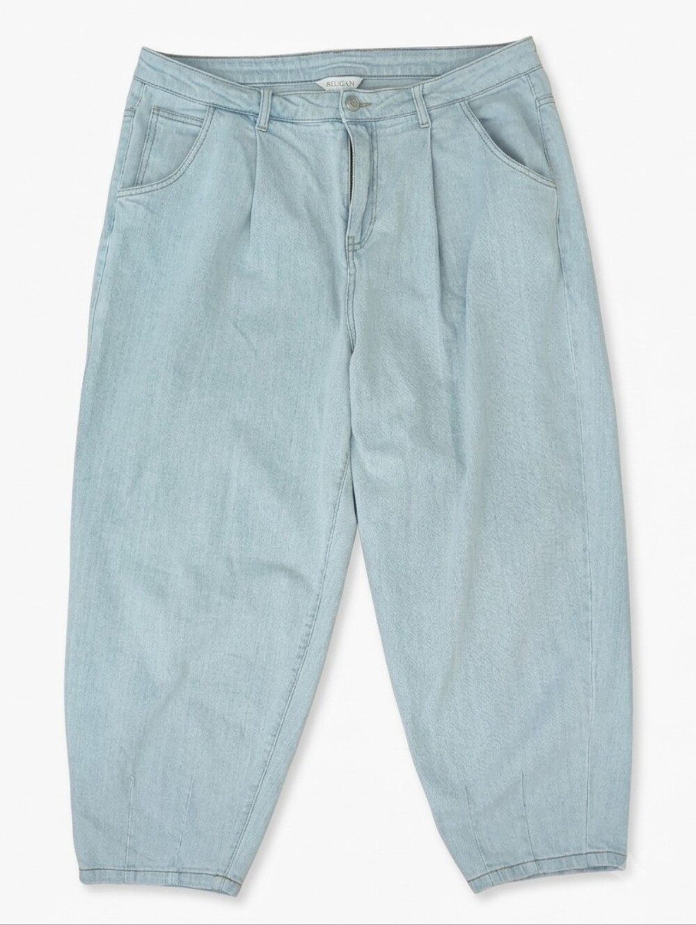 Prologue Target Light Wash High Waisted Pleated Tapered Barrel Jeans SIZE 16